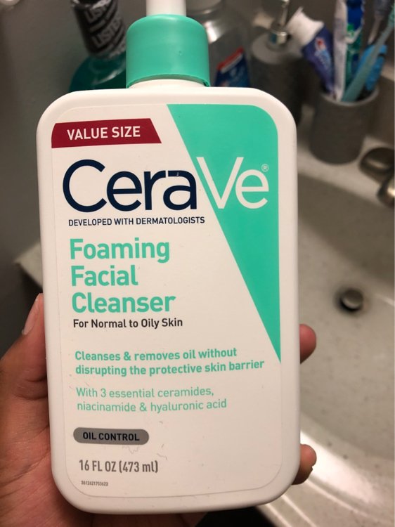 CeraVe Foaming Facial Cleanser (For Normal to Oily Skin) - 473 ml ...