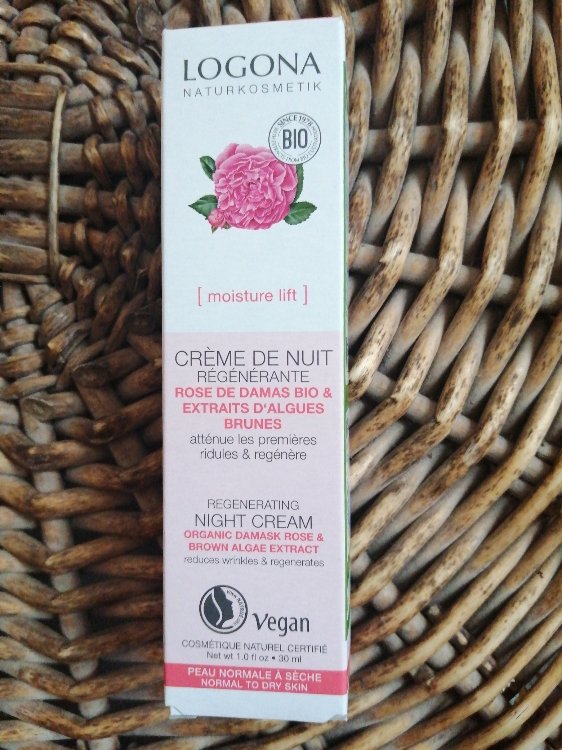Logona Crème nuit régénérante rose de Damas bio, 30ml Crèmes visage - 30 ml  - INCI Beauty