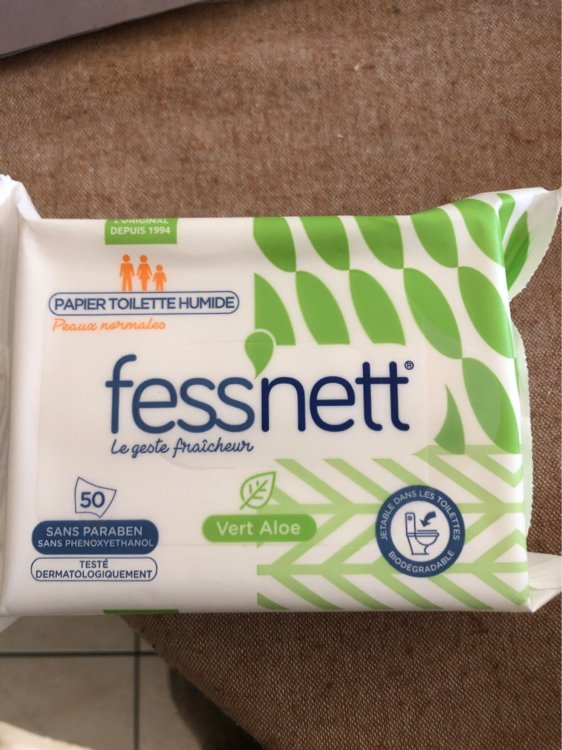 Fess'Nett Papier Toilette Humide 100% Fibres Végétales Sensitive x50 - INCI  Beauty