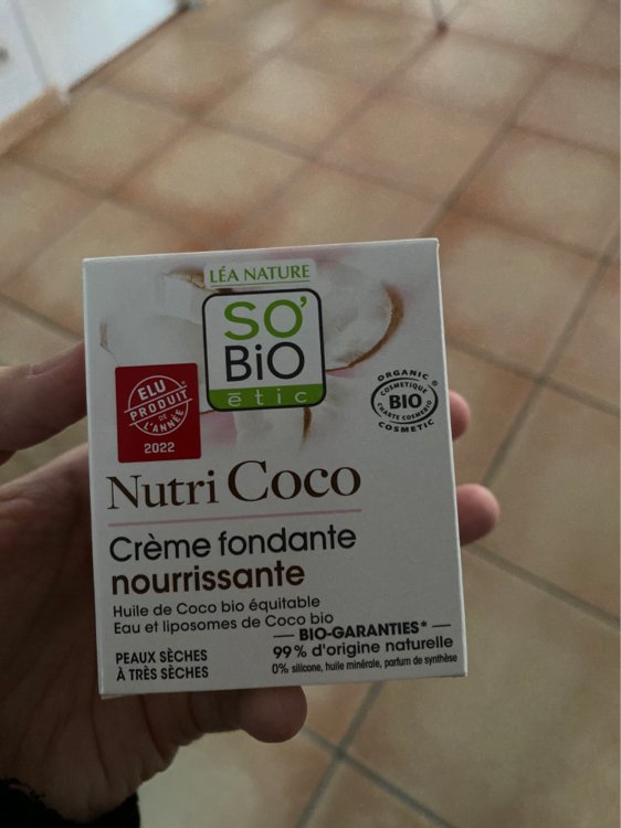 Crème fondante nourrissante au coco bio - Crème peau sèche à très