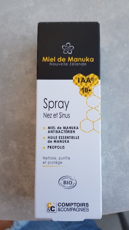 Spray nez et sinus bio au miel de manuka IAA10+ - Comptoirs et