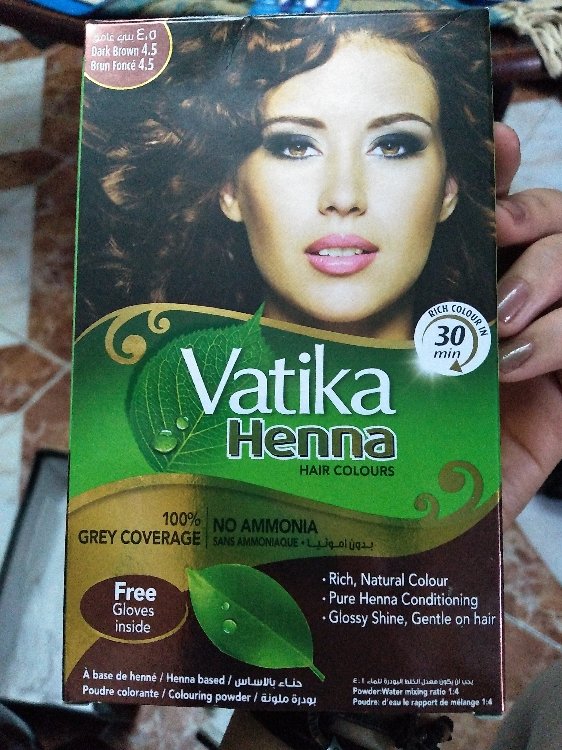 Dabur Vatika Dark Brown Henna Hair Color Powder - INCI Beauty
