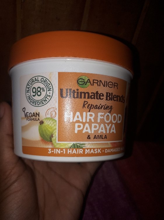 Garnier Ultimate Blends Hair Food Papaya 3-in-1 Damaged Hair Mask Treatment  390ml - INCI Beauty