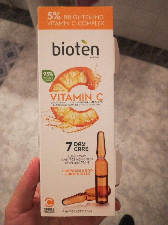 bioten vitamin c 7 day care luminosity anti ageing action ampoule 7 x 1 3 ml inci beauty
