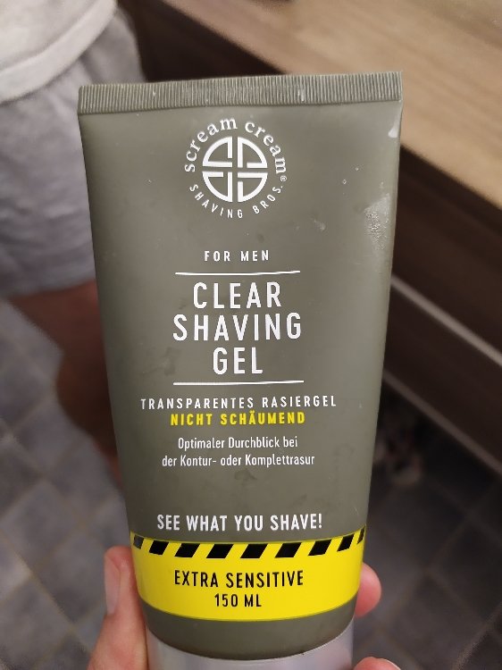 Scream Cream Clear Shaving Gel for Men - Extra Sensitive - 150 ml - INCI  Beauty