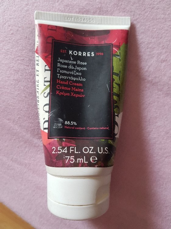 Korres Japanese Rose Cream, Vegan 75ml - INCI Beauty