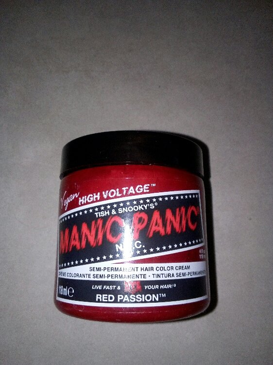 Manic High Voltage Semi-Permanent Hair Color Red Passion 4 oz - Beauty
