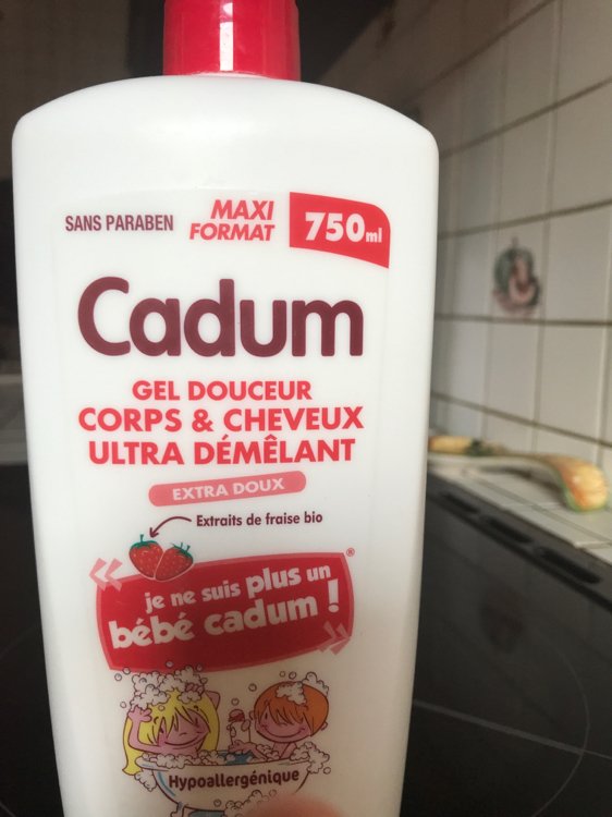 Cadum Gel douceur corps & cheveux ultra démêlant extraits de fraise Bio  Maxi Format - INCI Beauty