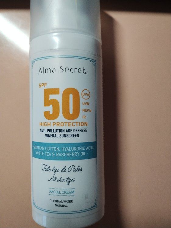 Comprar Alma Secret - Protector solar facial SPF50 para todo tipo de pieles