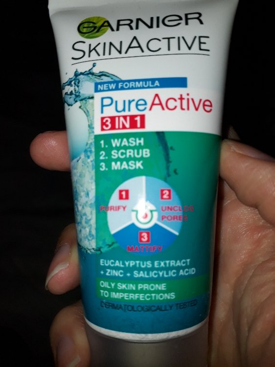 Laboratorium Kalkun aften Garnier SkinActive PureActive 3 in 1 Face Wash Scrub Mask - INCI Beauty