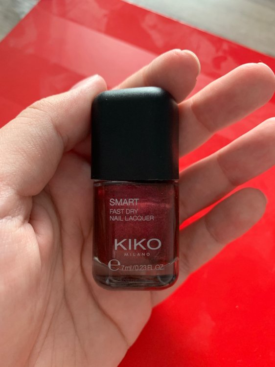 Kiko Smart Fast Dry Nail Lacquer 70 Pearly Dark Vermillion Inci Beauty
