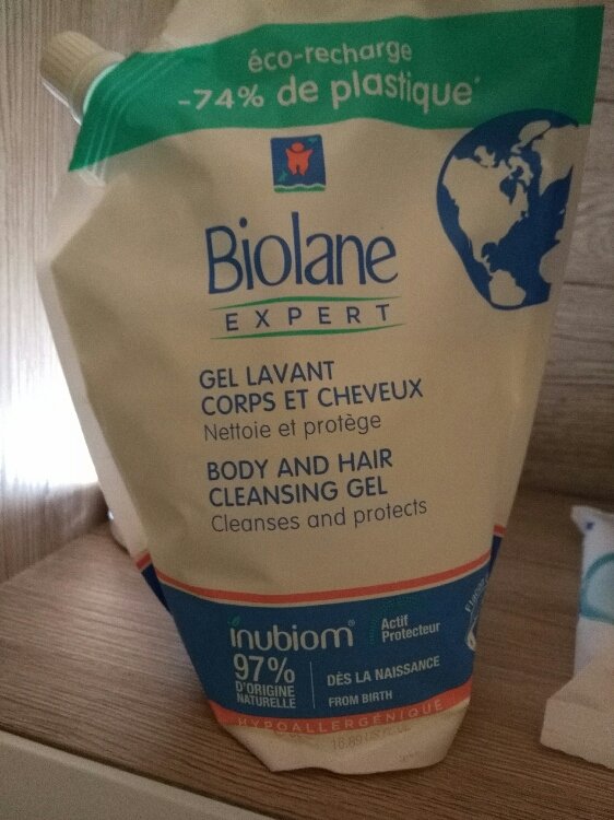 Biolane Eco-recharge Gel Lavant Corps et Cheveux BIO Gel - 500 ml - INCI  Beauty