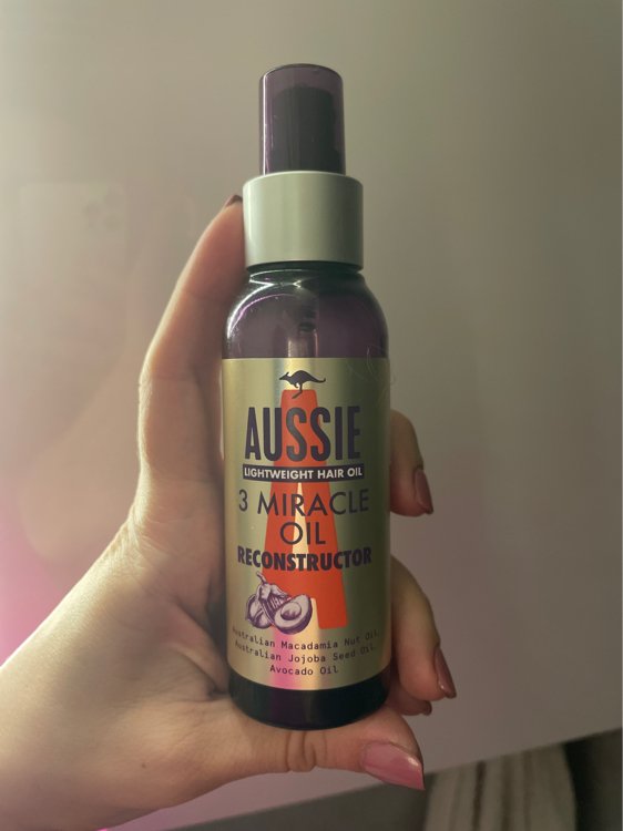 Aussie 3 Miracle Oil Reconstructor Lightweight Hair Oil Australian Macadamia Nut Oil And Jojoba Seed Oil Avocado Oil 100 Ml Inci Beauty