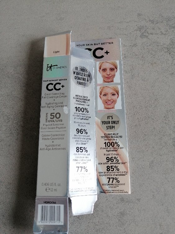 It Cosmetics Your Skin But Better CC+ Cream Mini CC Crème Correctrice Haute  Couvranc e - Light - Beige - INCI Beauty