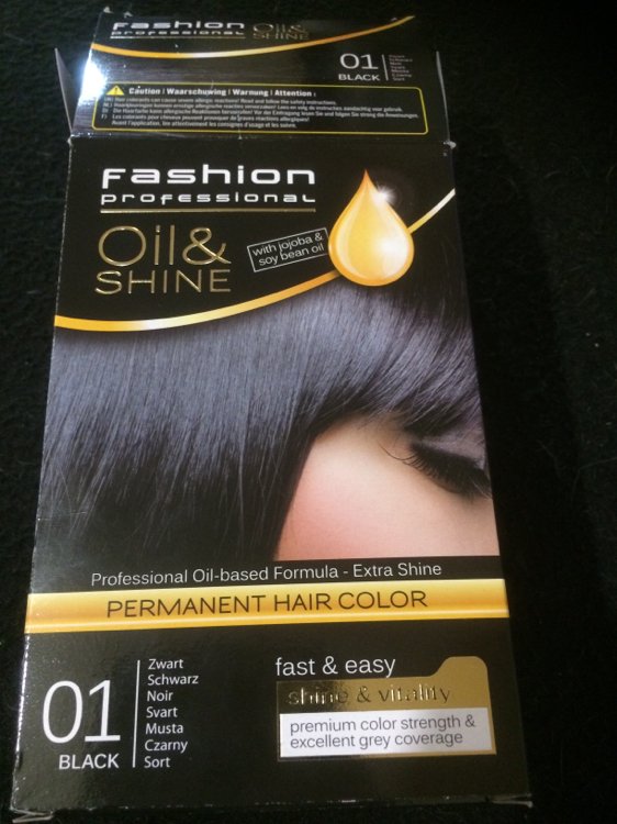 Fashion Professional Oil & Shine Permanent Hair Color - 01 Black - INCI  Beauty