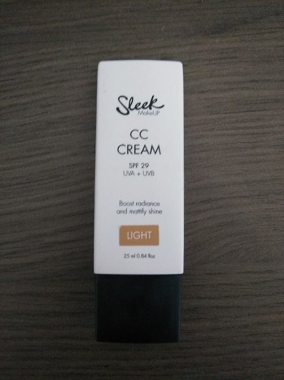 Sleek CC Crème Light SPF29 - INCI