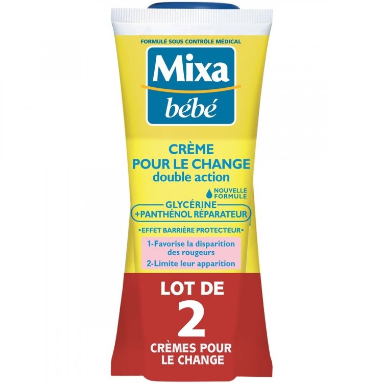 Mixa Bebe Creme Pour Le Change Double Action 2 X 100 Ml Inci Beauty