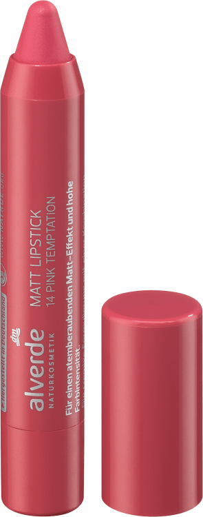 Alverde Lippenstift Matt 14 Pink Temptation - 3,17 g - INCI Beauty