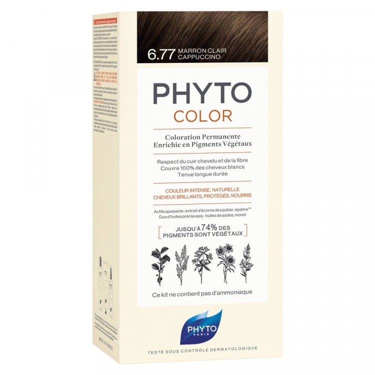 Phyto Paris Color Coloration Permanente 3 77 Marron Clair Cappuccino Inci Beauty