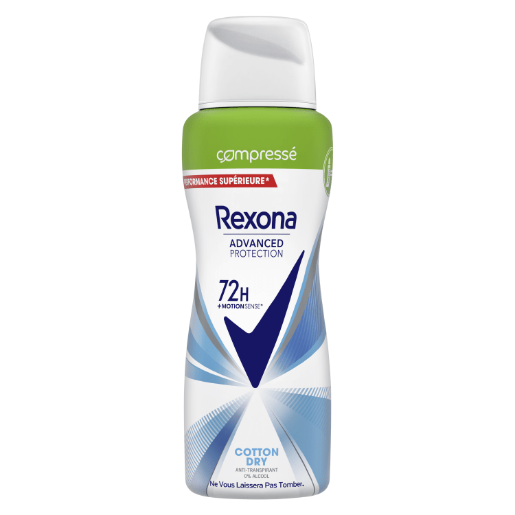 Rexona Déodorant Anti-Transpirant Spray Compressé 72H Cotton Dry - 100 ...