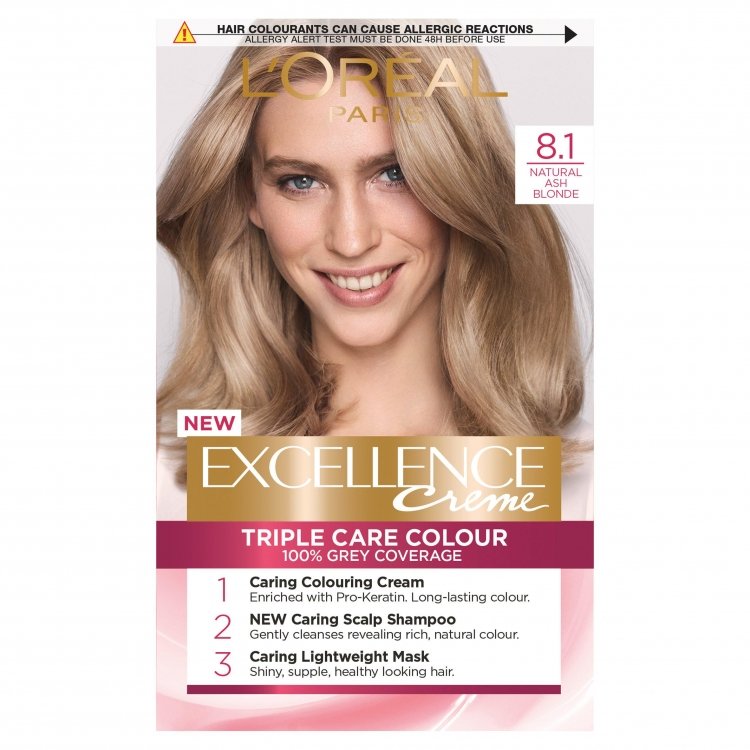 L Oreal Excellence Creme 8 1 Ash Blonde Hair Dye Inci Beauty