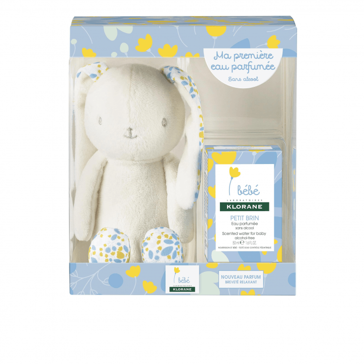 Klorane Bebe Coffret Bleu Doudou Lapin 1 Piece Petit Brin Eau Parfumee Sans Alcool 50ml Inci Beauty