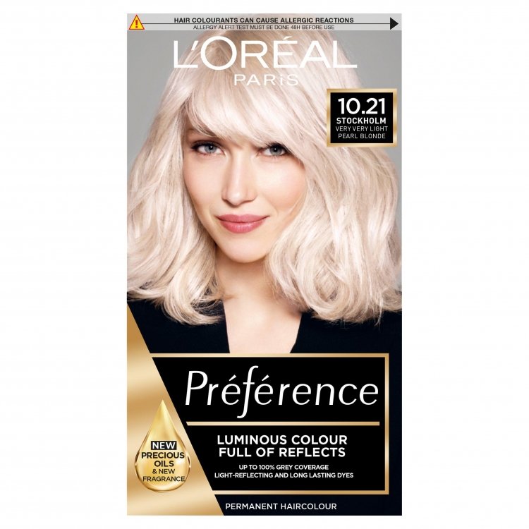 L'Oréal Preference Infinia 10.21 Stockholm Very Light Pearl Blonde Hair ...