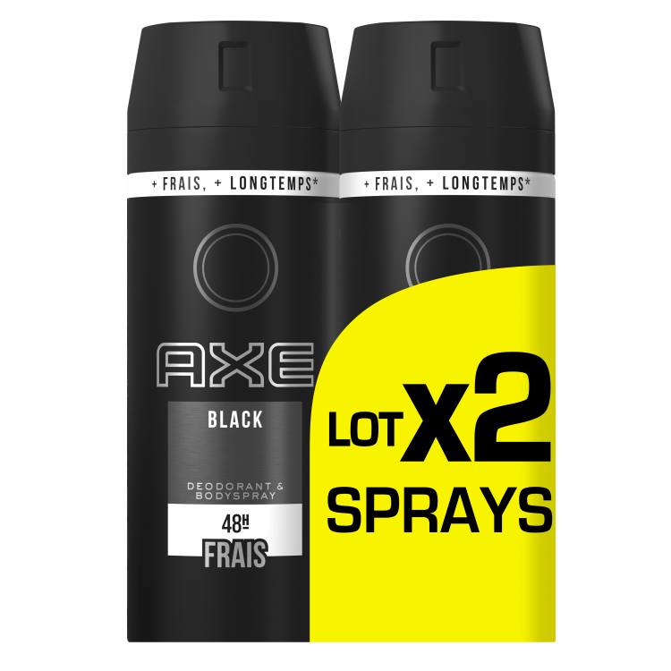 Roux Draai vast Dicteren AXE Déodorant Homme Spray Black 150ml Lot de 2 - INCI Beauty