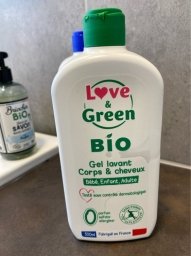 Biolane Gel Lavant Corps et Cheveux Bio pour Bébé - 500 ml - INCI Beauty